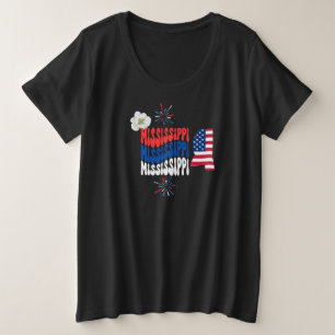 4. Juli/Sommer/Mississippi-Sommer Große Größe T-Shirt