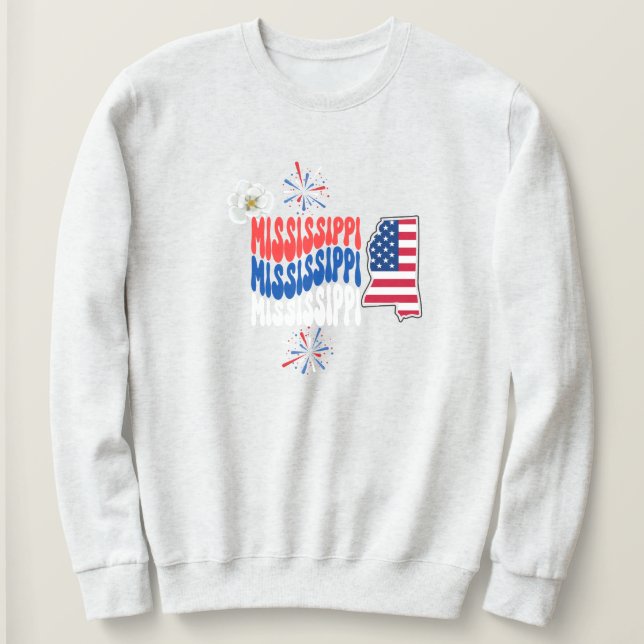 4. Juli/Sommer/Mississippi Sommer Sweatshirt (Design vorne)