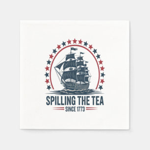 4. Juli Spilling the Tea seit 1773 Vierte von Serviette