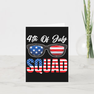 4. Juli Squad amerikanische Flagge Karte