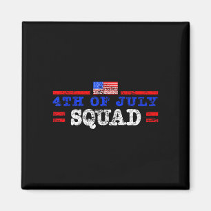 4. Juli-Squad cool patriotische Crew Männer Frauen Magnet