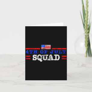 4. Juli-Squad coole patriotische Crew Männer Fraue Karte