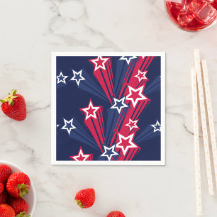 4. Juli Stars Paper Napkins Serviette