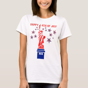 4. Juli Statue of Liberty American T-Shirt