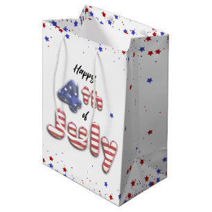 4. Juli Sterne Streifen Foil Balloons Mittlere Geschenktüte