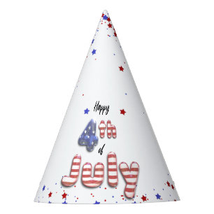 4. Juli Sterne Streifen Foil Balloons Partyhütchen