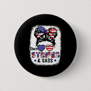 4. Juli Sternenstreifen S USA-Flagge Patriotische Button