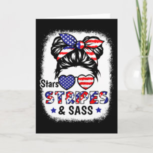 4. Juli Sternenstreifen S USA-Flagge Patriotische  Karte