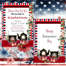 4. Juli Stripes Vintag Tee Nachmittag Hoher Tee