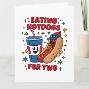 4. Juli Süße Hotdogs Karte