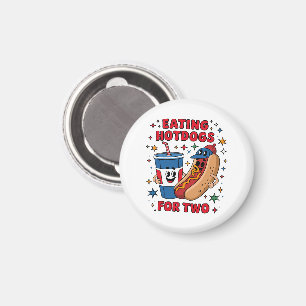 4. Juli Süße Hotdogs Magnet