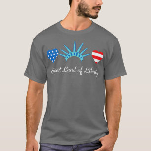 4. Juli Sweet Land der Freiheit T-Shirt