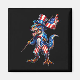 4. Juli T-Rex USA patriotische amerikanische Flagg Magnet