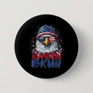 4. Juli T-Shirt All American Bruh Eagle Kinder Tee Button