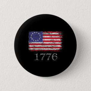 4. Juli T Shirt Amerikanische Flagge Betsy Ross 17 Button