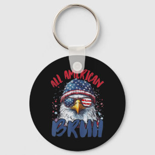 4. Juli T-Shirt ganz American Bruh Funny Kids Teen Schlüsselanhänger