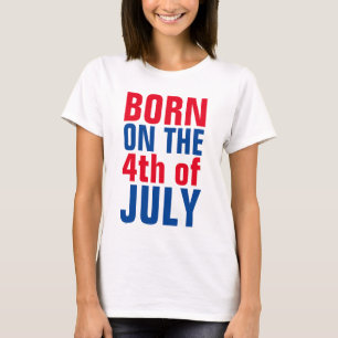4. JULI T - Shirt, Patriotic GEBOREN am 4. T-Shirt