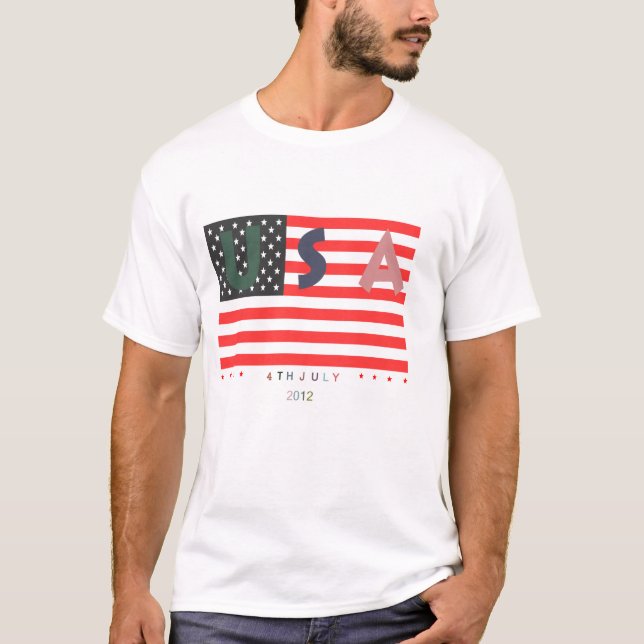 4. Juli T-Shirt patriotisch (Vorderseite)