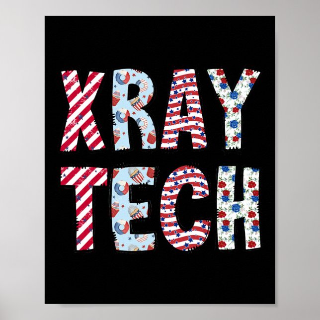 4. Juli Tag der technischen Unabhängigkeit Amerika Poster (Vorne)