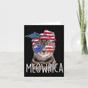 4. Juli Tag der Unabhängigkeit Meowrica meowrica Karte