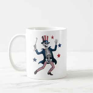 4. Juli tanzendes Skelett Kaffeetasse