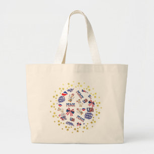 4. Juli-Tasche Jumbo Stoffbeutel