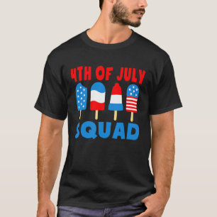 4. Juli-Team Patriotischer Eis-Pop-Eiscreme Kinder T-Shirt