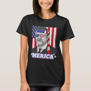 4. Juli Theodore Roosevelt Merica Patriotic USA T-Shirt