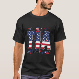 4. Juli Tia Großmutter Amerikanische Flagge Tia Om T-Shirt