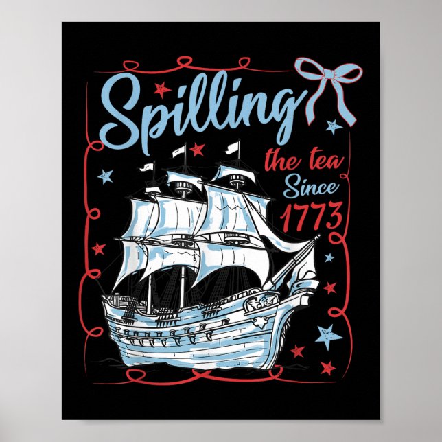 4. Juli Tratschen seit 1773 Coquette R Poster (Vorne)