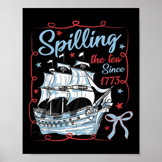 4. Juli Tratschen seit 1773 Coquette R Poster (Vorne)