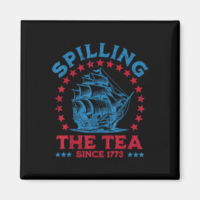 4. Juli Tratschen seit 1773 Lustig Retro Magnet (Vorne)