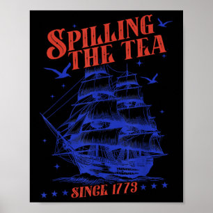 4. Juli Tratschen seit 1773 Lustiges Retro Poster