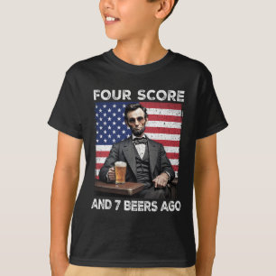 4. Juli trinken Bier Patriot Vier Score und 7 T-Shirt