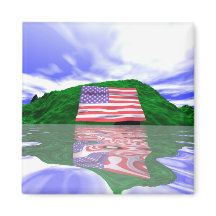 4. Juli U.S. Flagge und Grüne Hügel