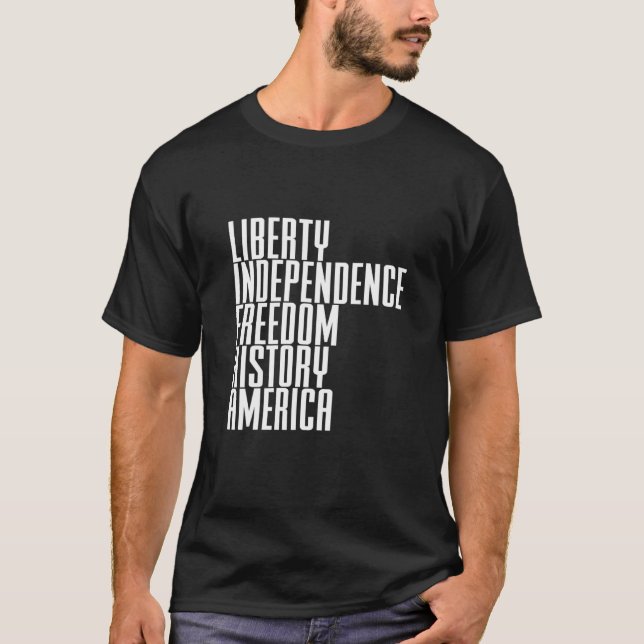 4. Juli Unabhängigkeit Freiheit Patriotische Ameri T-Shirt (Vorderseite)