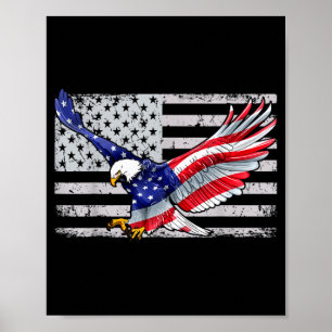4. Juli Unabhängigkeitstag Amerikanische Flagge Ad Poster