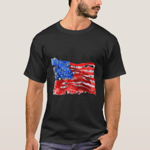 4. Juli Unabhängigkeitstag Amerikanische Flagge Pa T-Shirt