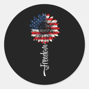 4. Juli Unabhängigkeitstag Amerikanische Flagge So Runder Aufkleber