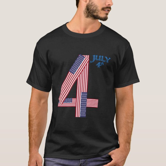 4. Juli Unabhängigkeitstag Amerikanische Unabhängi T-Shirt (Vorderseite)