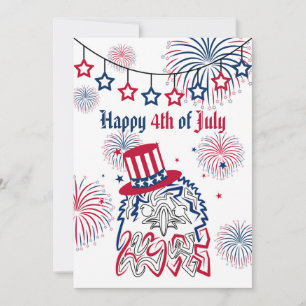 4. Juli Unabhängigkeitstag Amerikanischer Adler Feiertagskarte