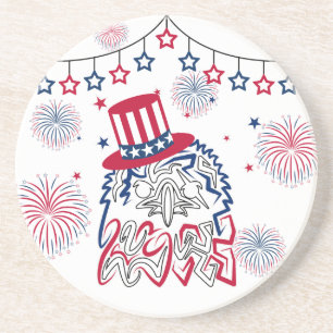 4. Juli Unabhängigkeitstag Amerikanischer Adler Getränkeuntersetzer