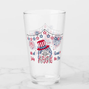4. Juli Unabhängigkeitstag Amerikanischer Adler Glas