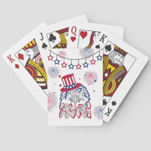 4. Juli Unabhängigkeitstag Amerikanischer Adler Spielkarten