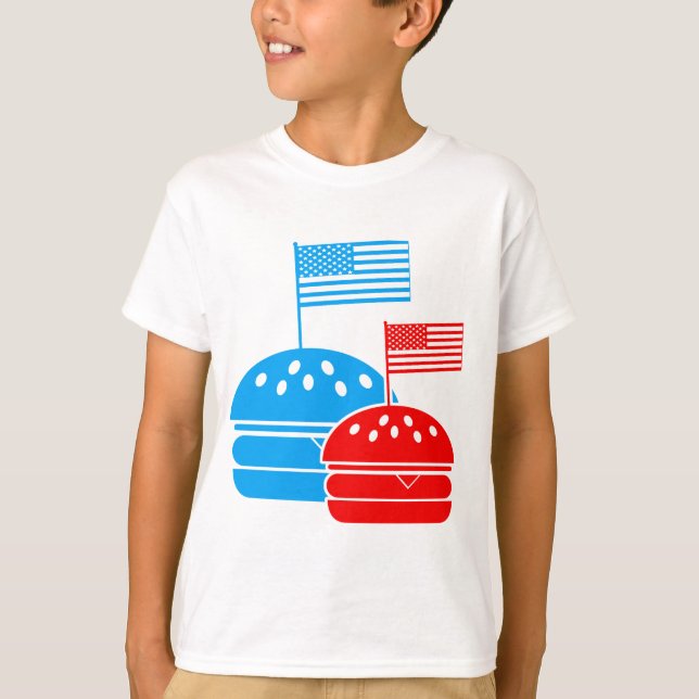 4. Juli - Unabhängigkeitstag - Amerikanischer Flag T-Shirt (Vorderseite)