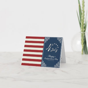 4. Juli Unabhängigkeitstag Amerikas Dankeskarte
