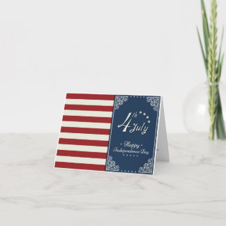 4. Juli Unabhängigkeitstag Amerikas Dankeskarte