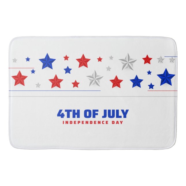 4. Juli Unabhängigkeitstag Badematte (Vorderseite)
