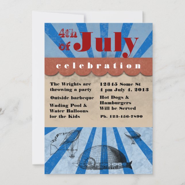 4. Juli Unabhängigkeitstag Barbecue (Vorderseite)