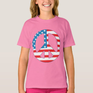 4. Juli - Unabhängigkeitstag - Friedensflagge T-Shirt